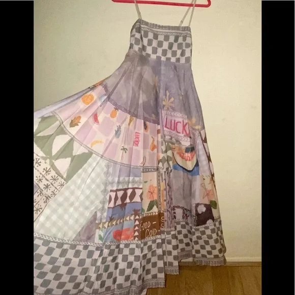 EmmaLee Runway Patchwork Maxi Sun Dress, Couture Lux Maxi Gown - Picture 15 of 16